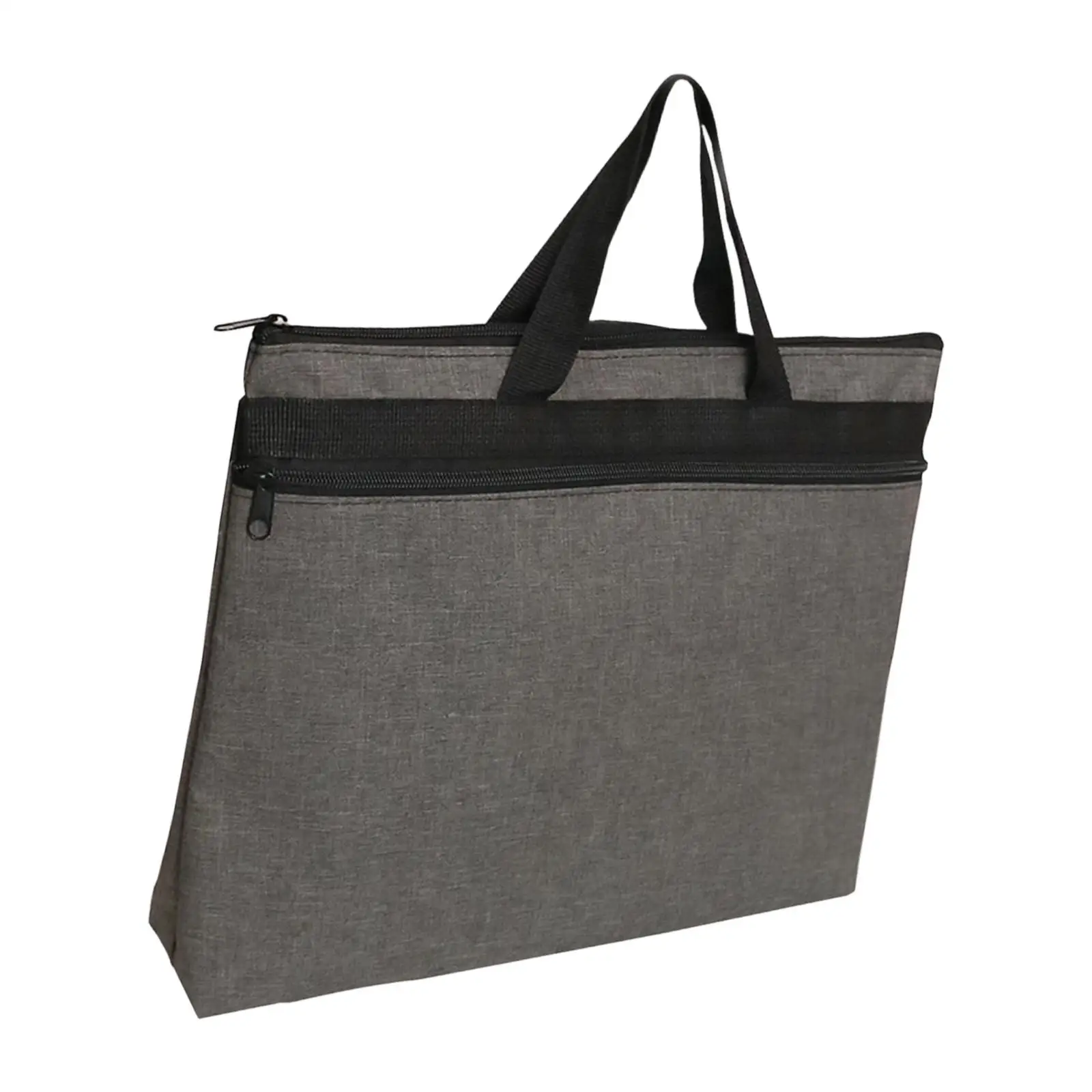 Business Briefcase Case Adults Business Trip Handbag Multifunctional Comfortable Handle Zipper Paper files Storage Bag Organizer