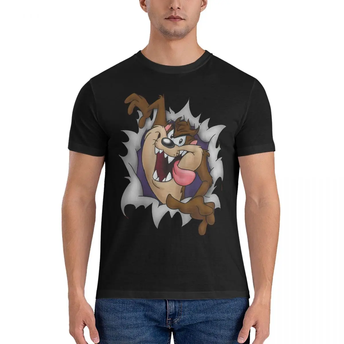 

Tasmanian Devil Men's T Shirt Tasmanian devil Humorous Tees Short Sleeve O Neck T-Shirt 100% Cotton Printed Clothes