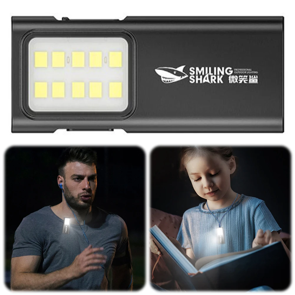 Reflector de bolsillo LED, linterna EDC recargable por USB, luz de emergencia impermeable para acampar, para correr al aire libre y senderismo