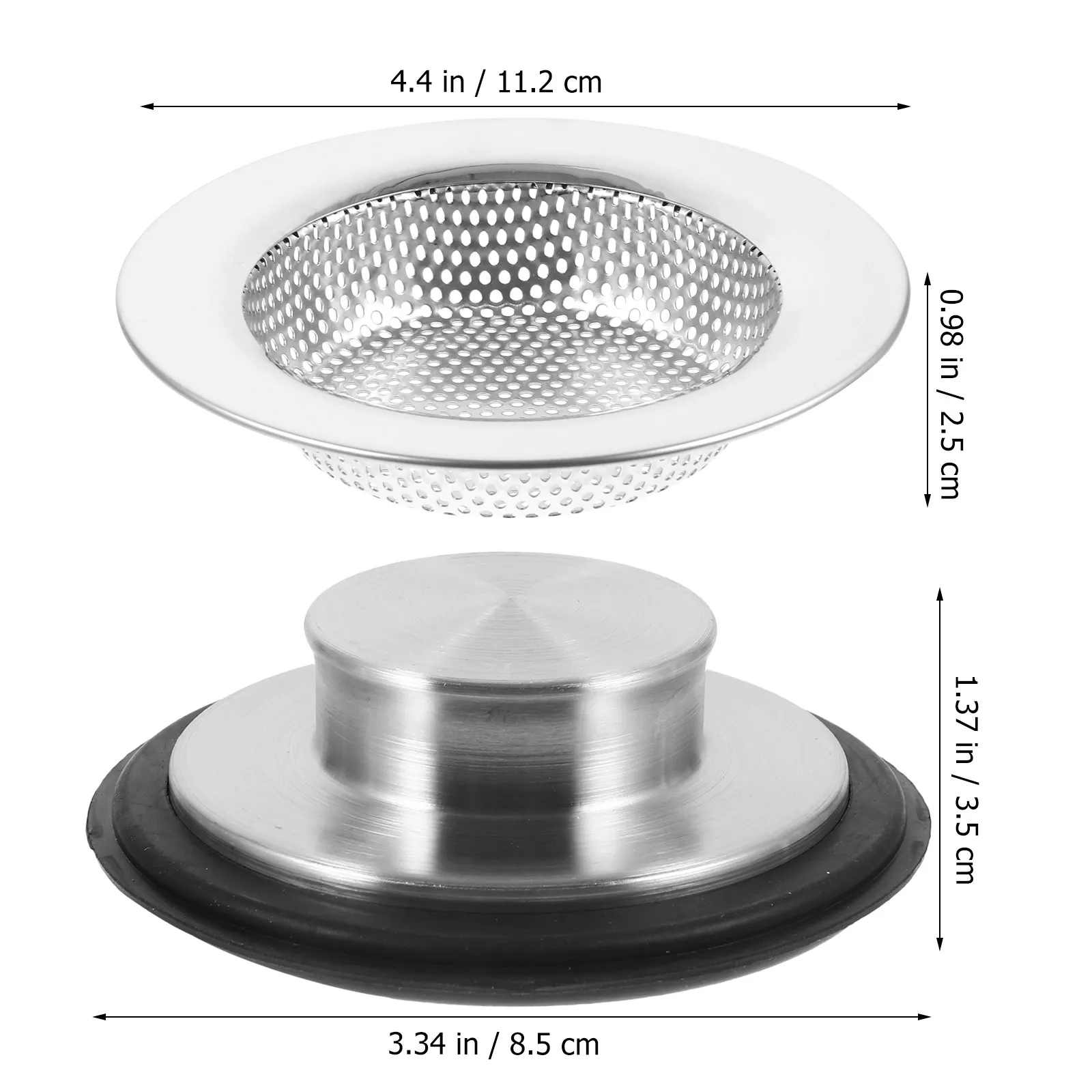 1Set Garbage Disposal Stopper Splash Guard Kit Kitchen Sink Strainer Stainless Steel Sink Guard Drain Filter Replacement view 6