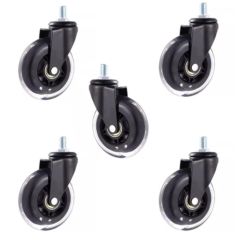 5 Pcs/Lot 4 inch M8/M10 PU Screw Roller Ice Wheel Electrophoresis Entertainment Equipment Scooter Universal/Brak Mute Caster