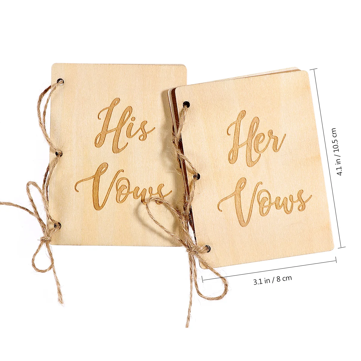 BESTOYARD 2Pcs Creative His and Her Vow Books Brown Kraft Paper Booklet for Wedding Journal Engagement Gift