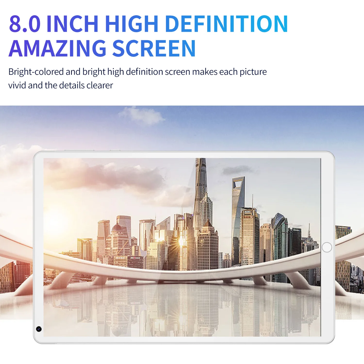 8인치 태블릿 컴퓨터, 2GB+16GB, 1280*800,4000mAh 배터리, 듀얼 SIM Wi-Fi, 학습, 엔터테인먼트, 사무 작업 등에 적합