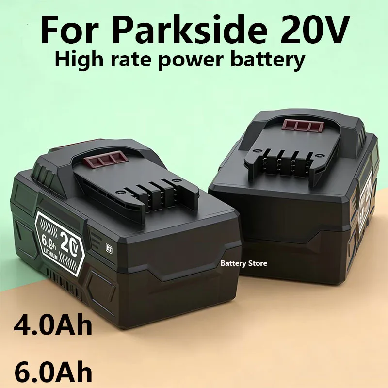 For Parkside 20V full range electric tool battery PAP B1 B3 hand drill battery A3/ PAP 208 A1 4.0Ah 6.0Ah lithium-ion battery