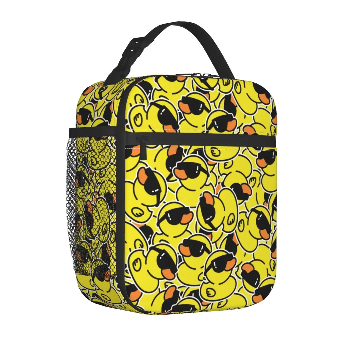 Yellow Cartoon Animal Rubber Duck Resuable Lunch Box Women Waterproof Thermal Cooler Food Insulated Lunch Bag Children Student