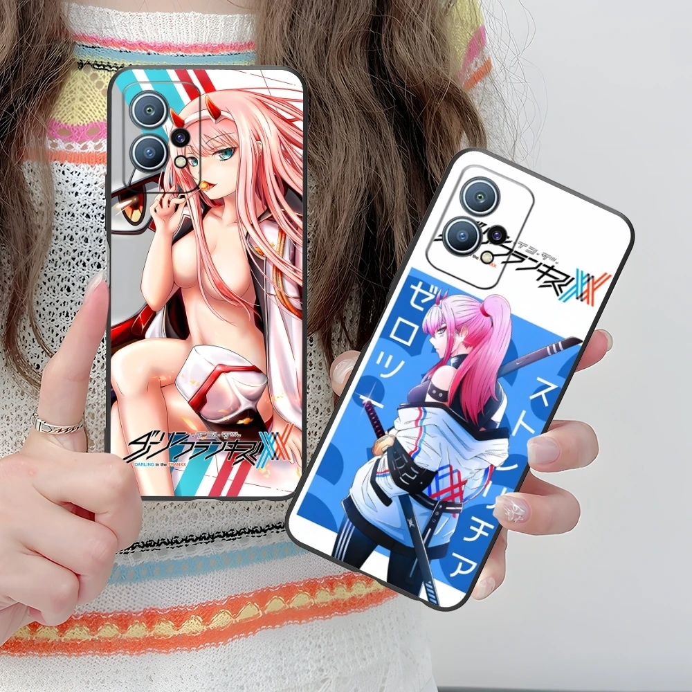 Darling FranXX Zero Two Colour Mobile Phone Case for Huawei P60 P50 P40 P30 P20 P10 P9 P8 Pro Lite Plus Black Phone Cover Shell