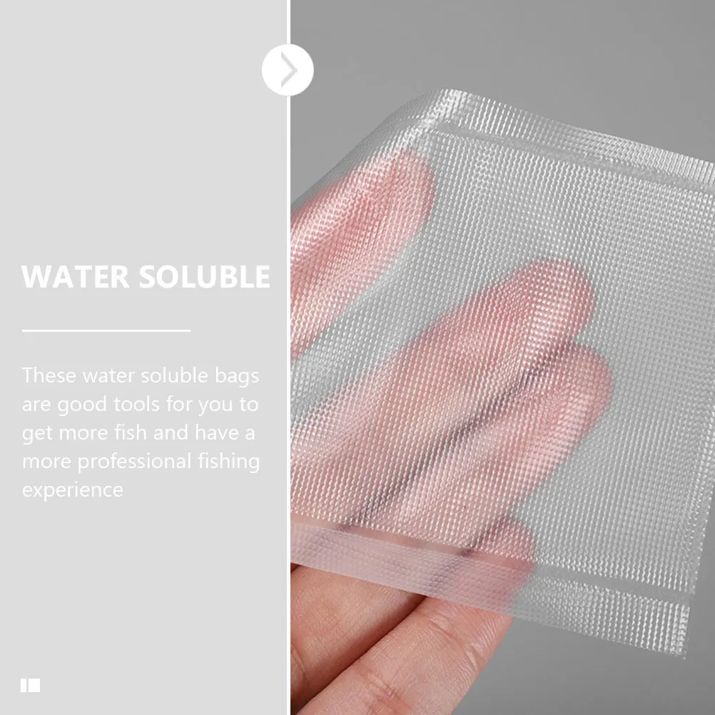 

50 Pcs Water Soluble Bag Fishing Bait Portable Holder Daily Use Pack Outdoor Pva Pouch Lightweight Compact Size Storage Carry
