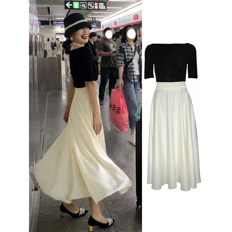 Spring/summer 2025 New Arrival Fashion Women Casual Loose A-line None Ankle-length Skirt European Style Good Quality Skirts T20