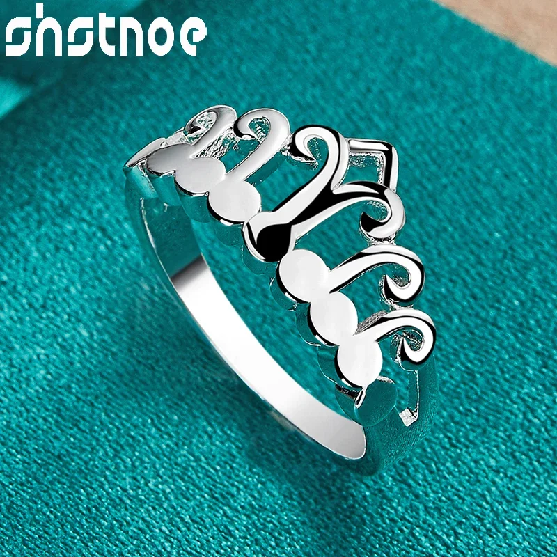 SHSTONE 925 Sterling Silver Ring Women’s Crown Rings Wedding Engagement Fashion High Quality Jewelry Luxury Birthday Party Gifts