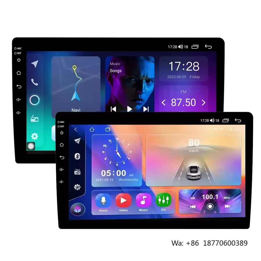 Touch Screen GPS Auto Radio Car Stereo Carplay Android Auto AHD 2 Din 9/10 Inch Android Car Multimedia Player