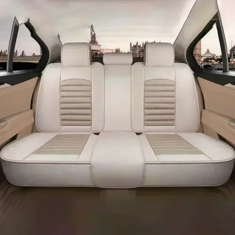 لغطاء مقعد السيارة سوبارو، كتان عالي الجودة، مقاوم للاهتراء، مجموعة كاملة من 5 مقاعد، غطاء مقعد ملفوف بالكامل #5