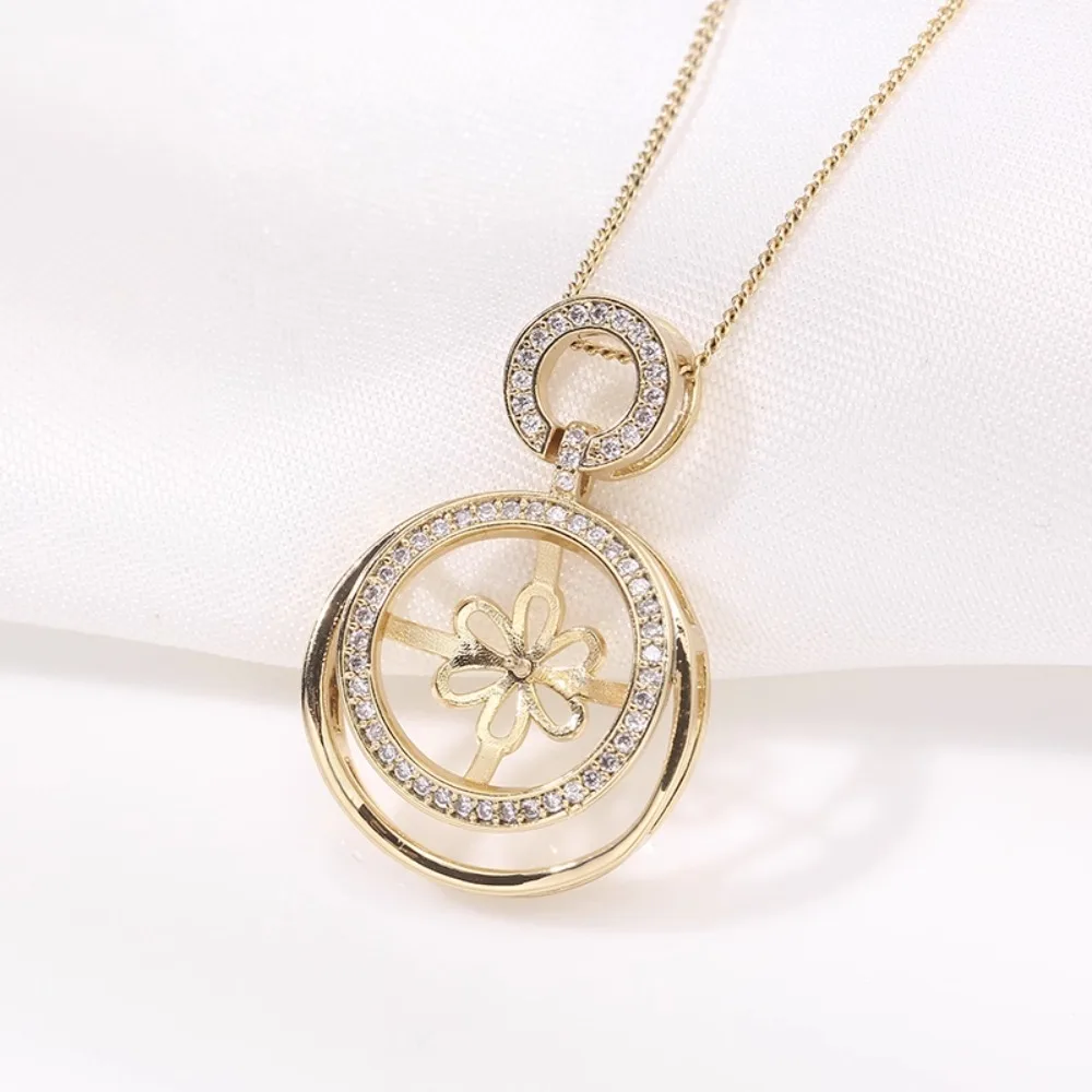 

5pcs Pendant Clasp Bail Connector Copper Plated 18K Gold Pendant Settings Jewelry Findings Parts Fittings Connection Accessories