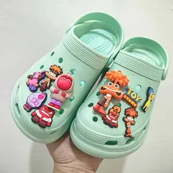 MINISO Disney Character Set Inside Out Hole Shoe Charms 3D Doll Clogs Accessories Bag Sandal Decorations Gift Idea