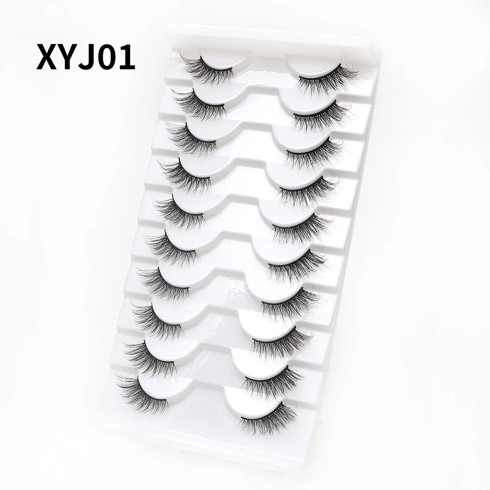 New 10 Pairs half Natural False Eyelashes Fake Lashes Long Makeup 3D Mink Lashes Extension Eyelash Mink Eyelashes for Beauty