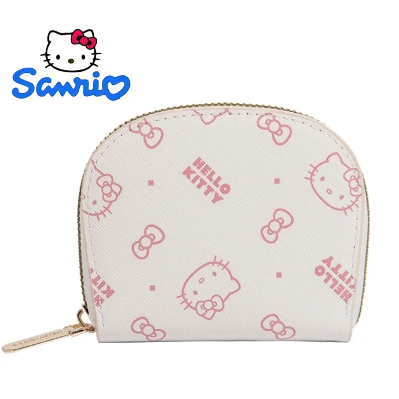 Hello Kitty Luxury Card Holder Purse Handbag for Women Printed Zipper Portable Multi Card Slots Cute Cartoon Coin Purse