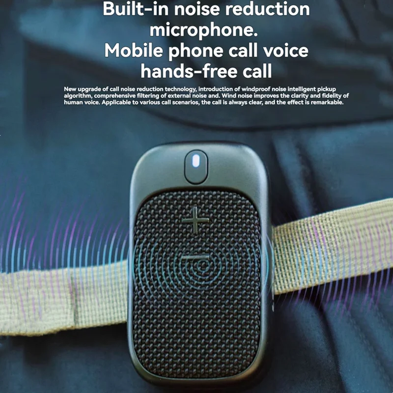 مكبرات صوت محمولة يمكن ارتداؤها مع ميكروفونات مدمجة للموسيقى بدون استخدام اليدين والمكالمات مكبر صوت بلوتوث صغير مقاوم للماء في الهواء الطلق