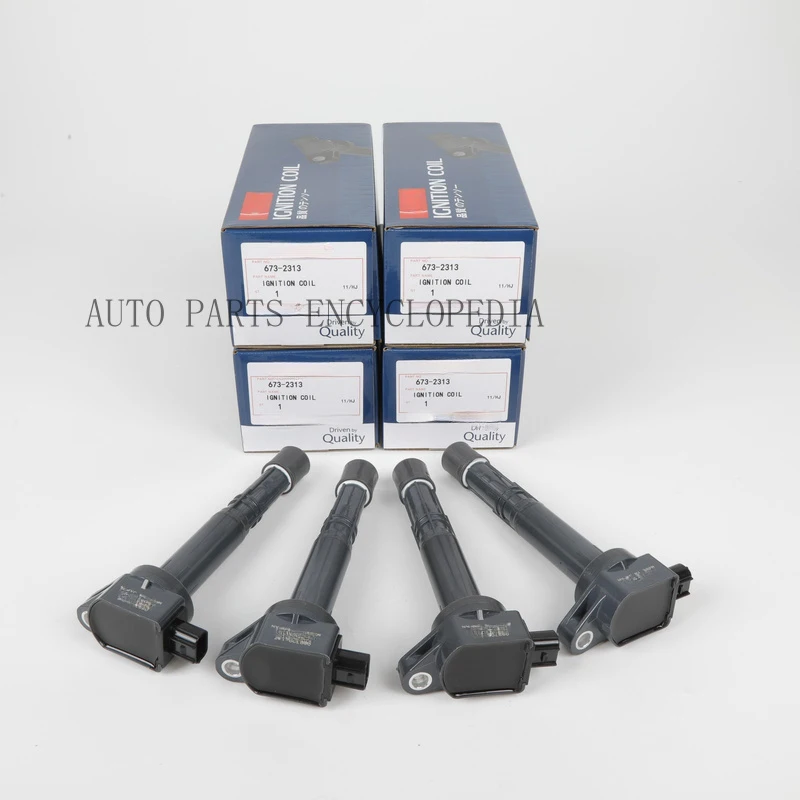 SSS+ 4pcs for Denso Ignition Coils 673-2313 For Honda Accord CRV Acura 2.4L 30520-R40-007