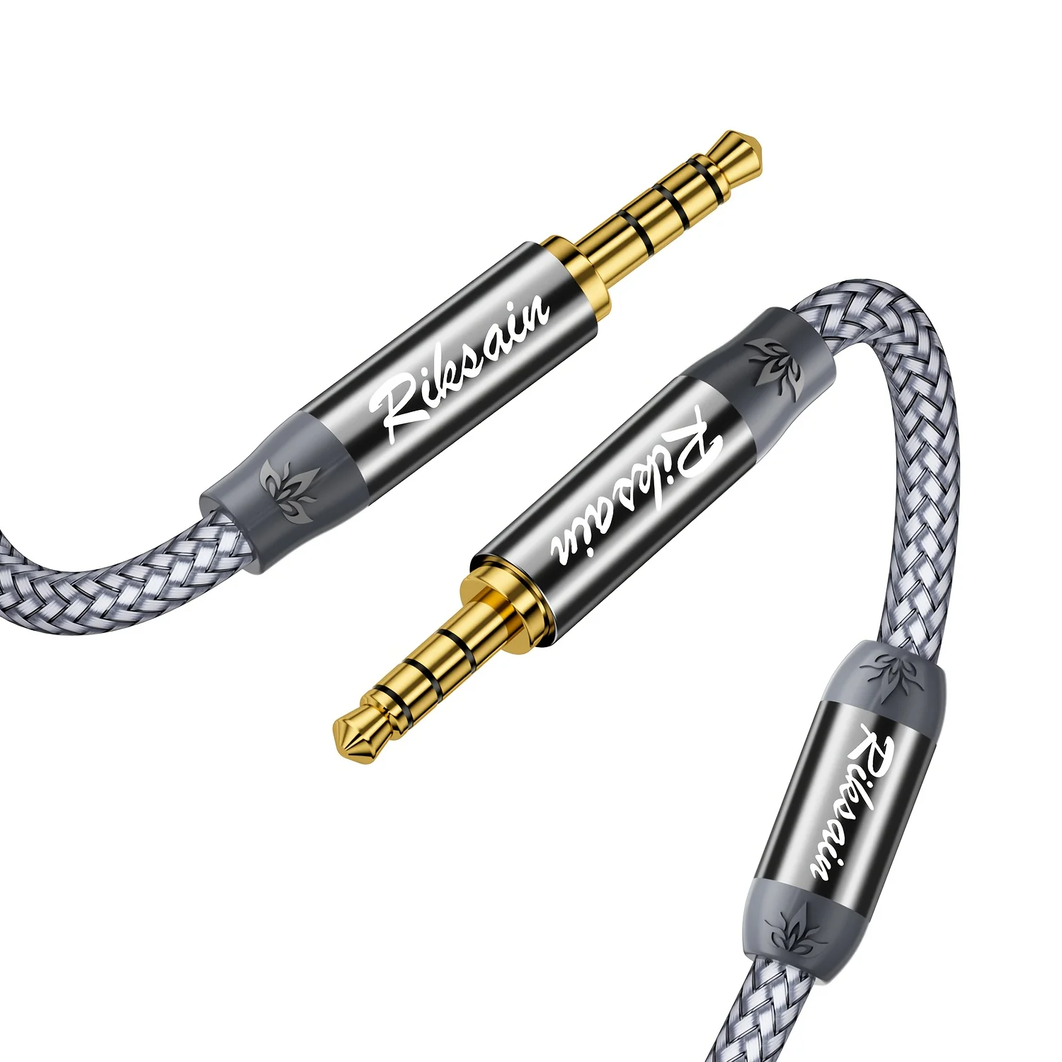 3.5mm Male-to-Male Dual Ferrite Core, Class 4 Audio Cable, Stereo, Gold-Plated Plugs, For MP3 Players, Computers and Sound Cards