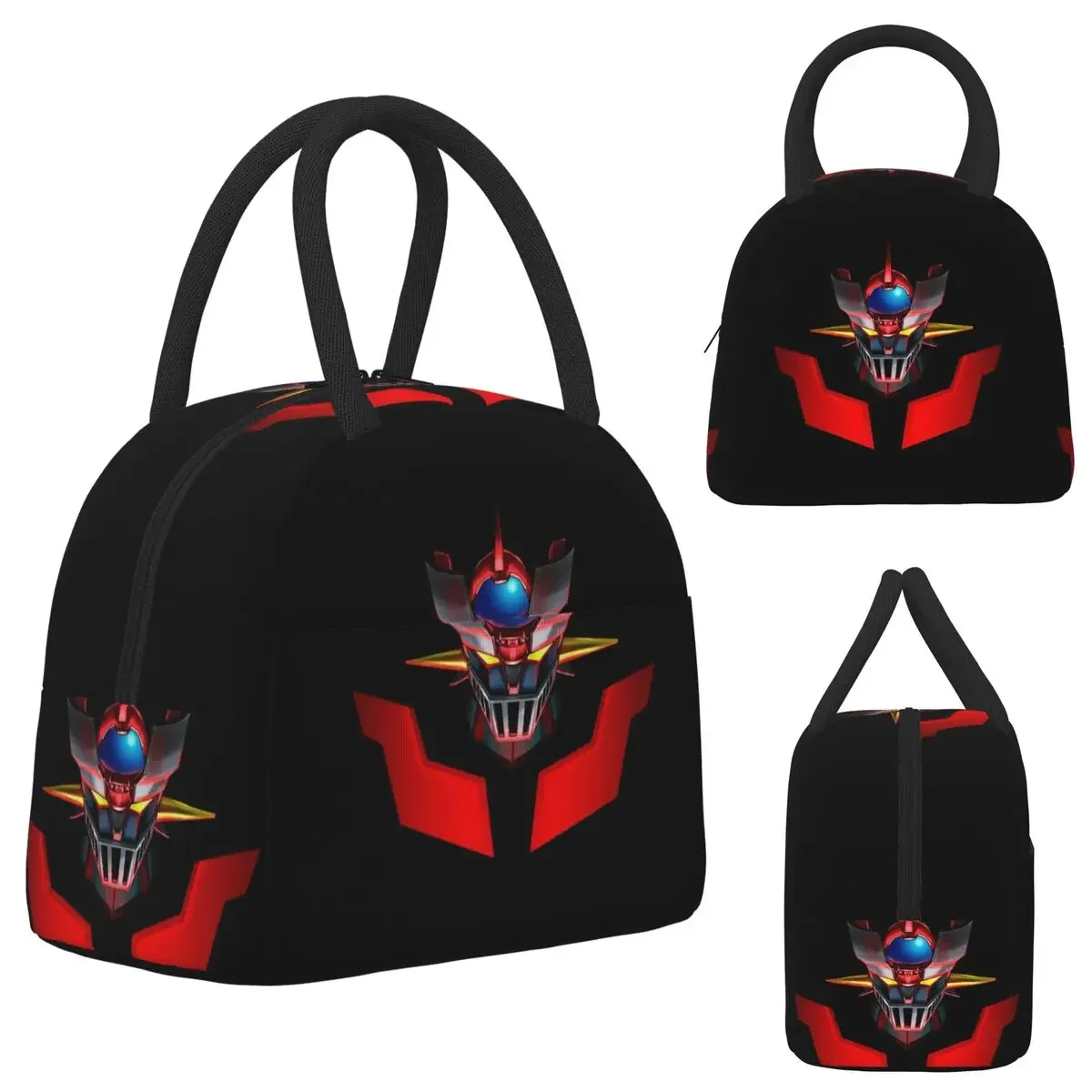 Nordic Mazinger Z Anime UFO Robot Sofa Grendizer Goldorak Insulated Lunch Bagfor Kids School Cooler ThermalLunch Boxes Container