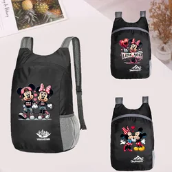 Disney Mickey Minnie Mouse Outdoor Sport Portable Folding Backpack Storage Bag Casual Climbing Back Bags for Men Women Daypack