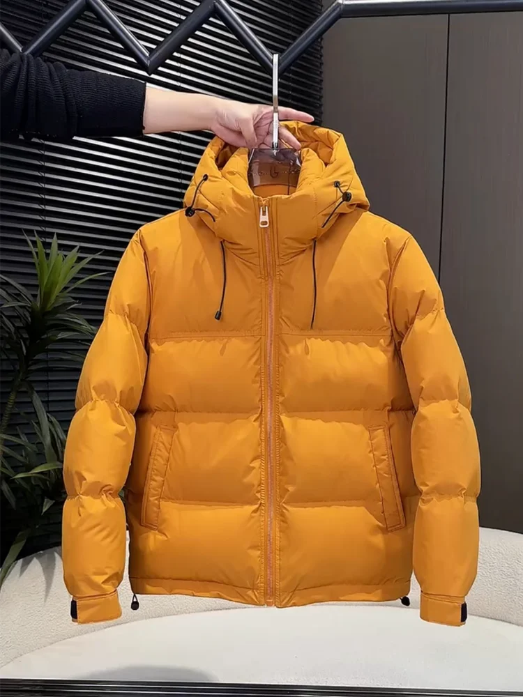 

Мужская зимняя модная легкая куртка из облачно-мягкого хлопка с капюшоном, ветрозащитная, теплая, для активного отдыха, свободного кроя, универсальная, в молодежном городском стиле