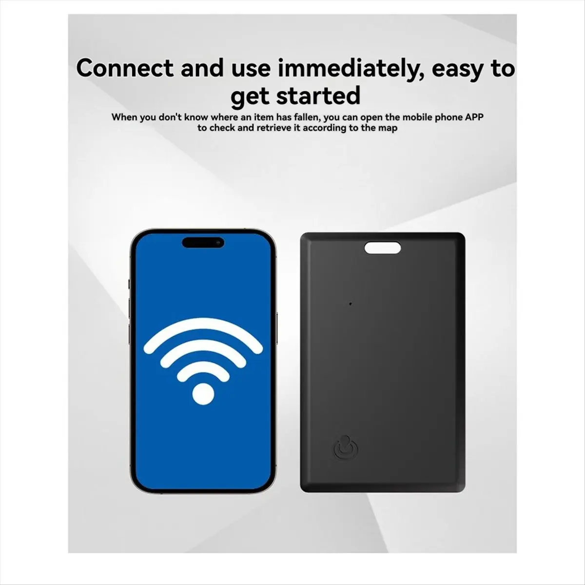 DT89 HOT Smart Wallet Tracker Card - Ultra-Thin Bluetooth Locator for Works with Find My App White