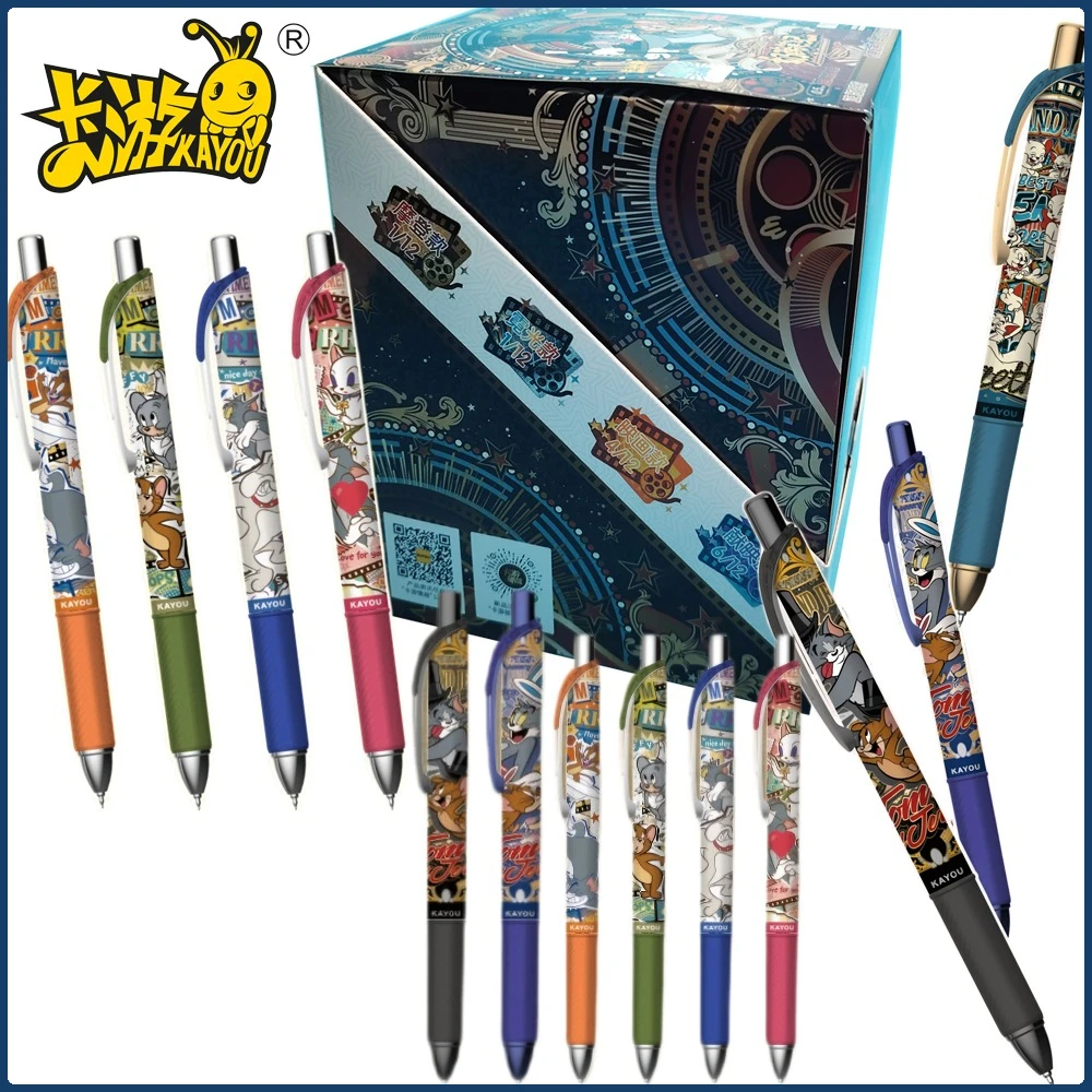 新しい KAYOU 正規品トムとジェリー文具ブラインドボックス高外観プレスブラック 0.5 ミリメートルゲルペンオフィス学習用品ギフト