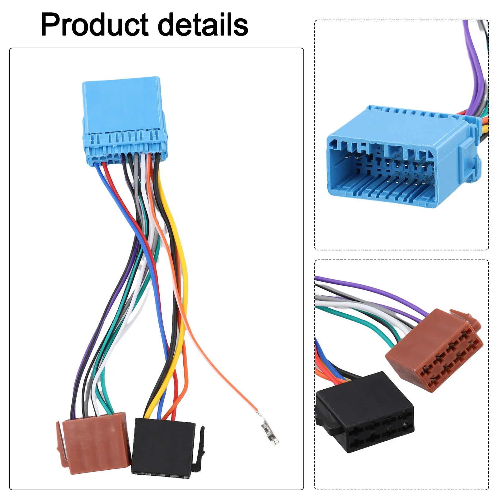 Car Audio Installation ISO Wiring Harness Stereo Wiring Harness Non-Deformable Cable Quick Installation Reliable Connection
