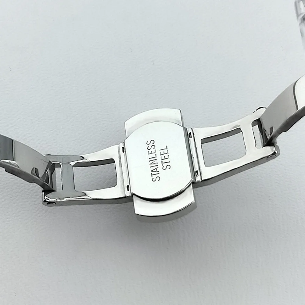 39,5mm Herren-Uhrengehäuse aus Acryl, transparent, geeignet für VK63, mit schwarzem, blauem, grünem, weißem Armband, Uhrenteile und Zubehör – Detail 7