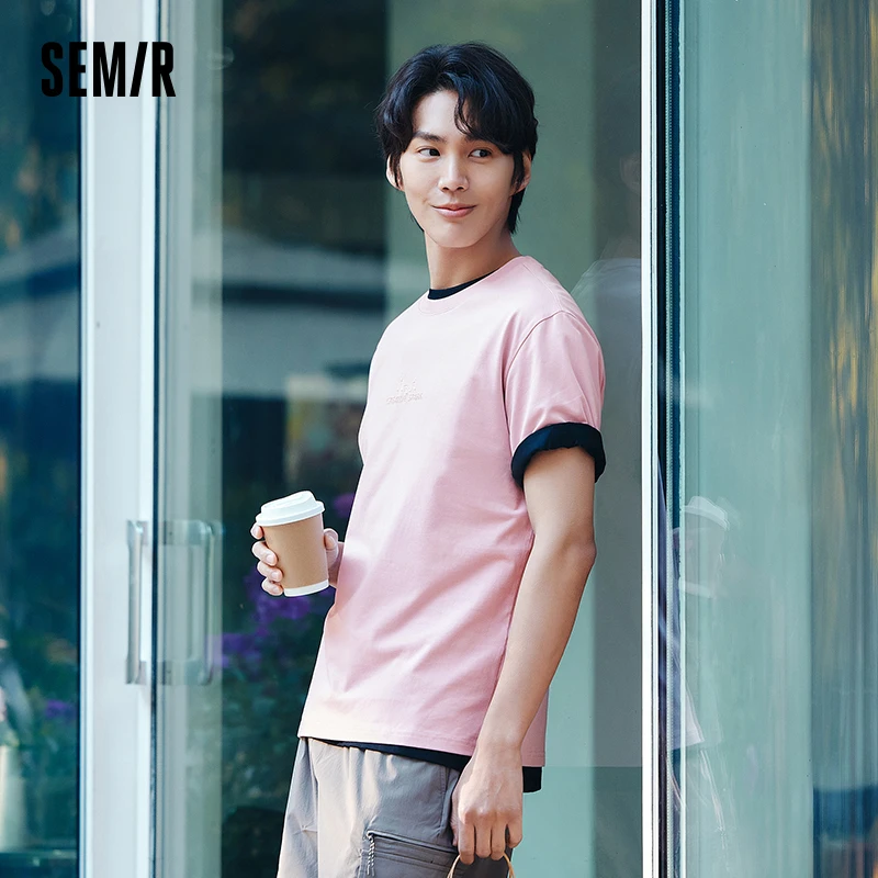 

Semir Short-Sleeve T-Shirt Men 2024 Summer New Fashionable Printed Design Soft And Comfortable Cotton Top Simple And Casual