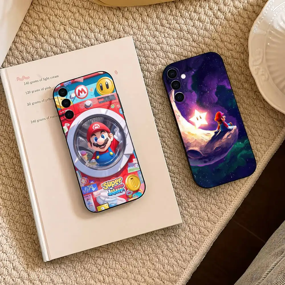 Super M-Mario-s-s Phone Case Black Silicone Soft For Samsung A73,A72,A71,A70,A53,A52,A51