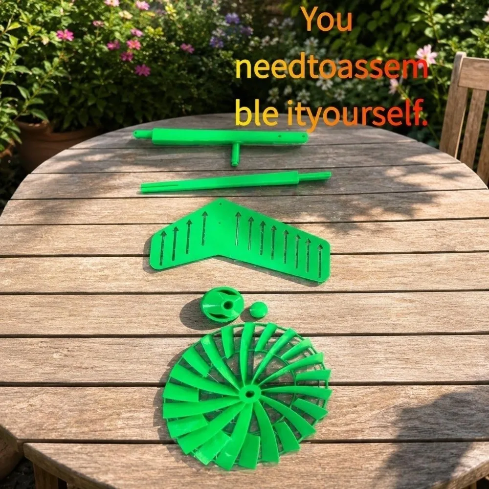 3D Printed Garden Wind Spinner Waterproof Weather Resistant Outdoor Wind Vane Decor Plastic Rustic Lawn Wind Sculpture