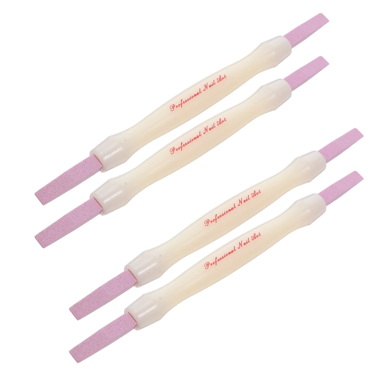 4 個のクォーツストーンネイルファイル両端研磨バッファーキューティクルリムーバーネイルアートペディキュアツールマニキュアキューティクルリムーバーペン