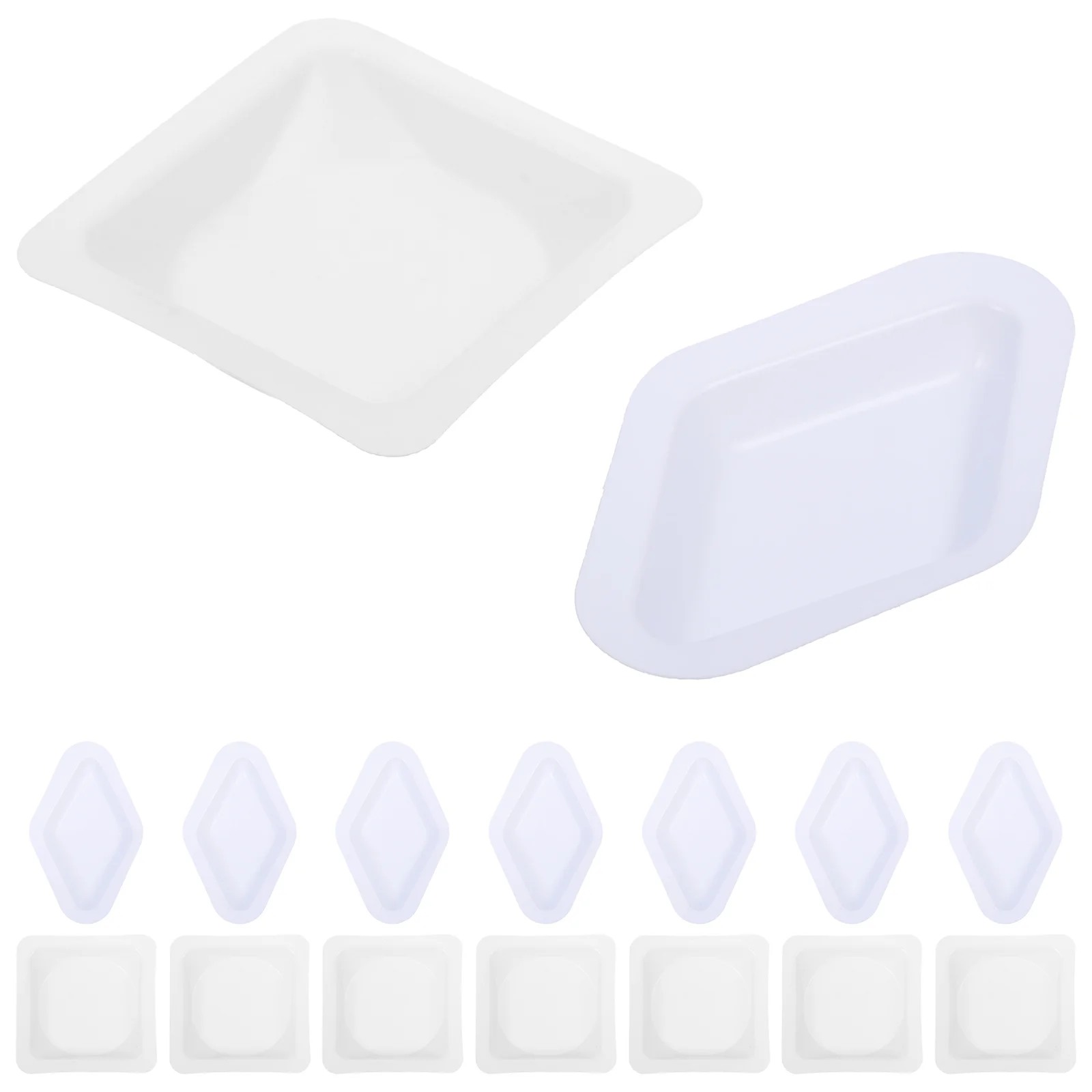 100 Pcs Weighing Ship Pans Tray for Powder Dishes Boats Trays Laboratory Plastic