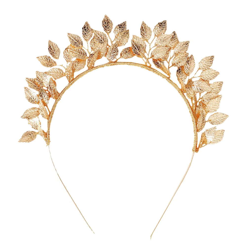 Greek Goddess Costume Handmade Leaf Headband Boho Decor Tiara Hair Hoops Headgear Retro