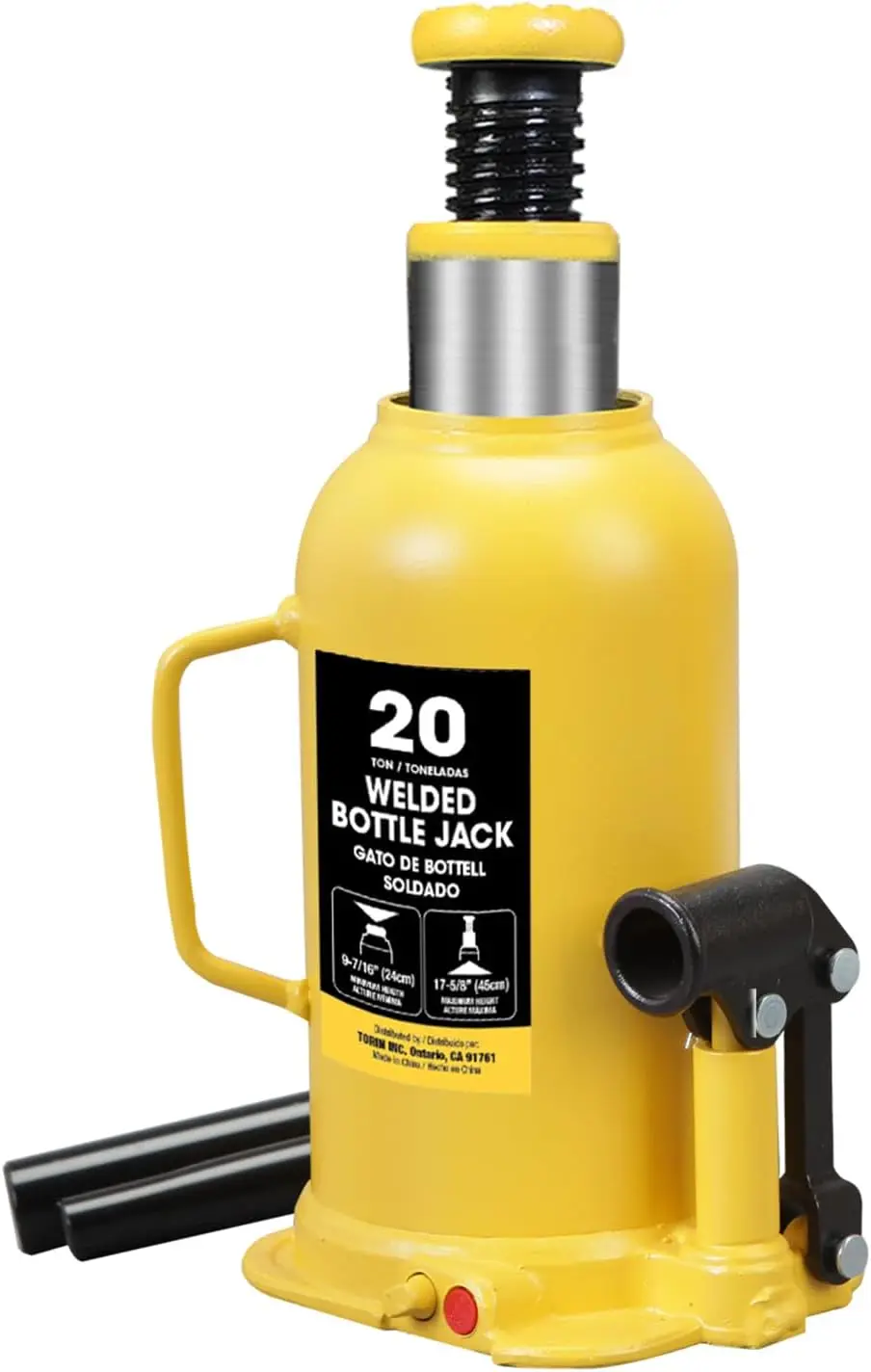 

20 Ton Hydraulic Bottle Jack with Long Handle for Car, Truck, RV Repair and Industrial Use