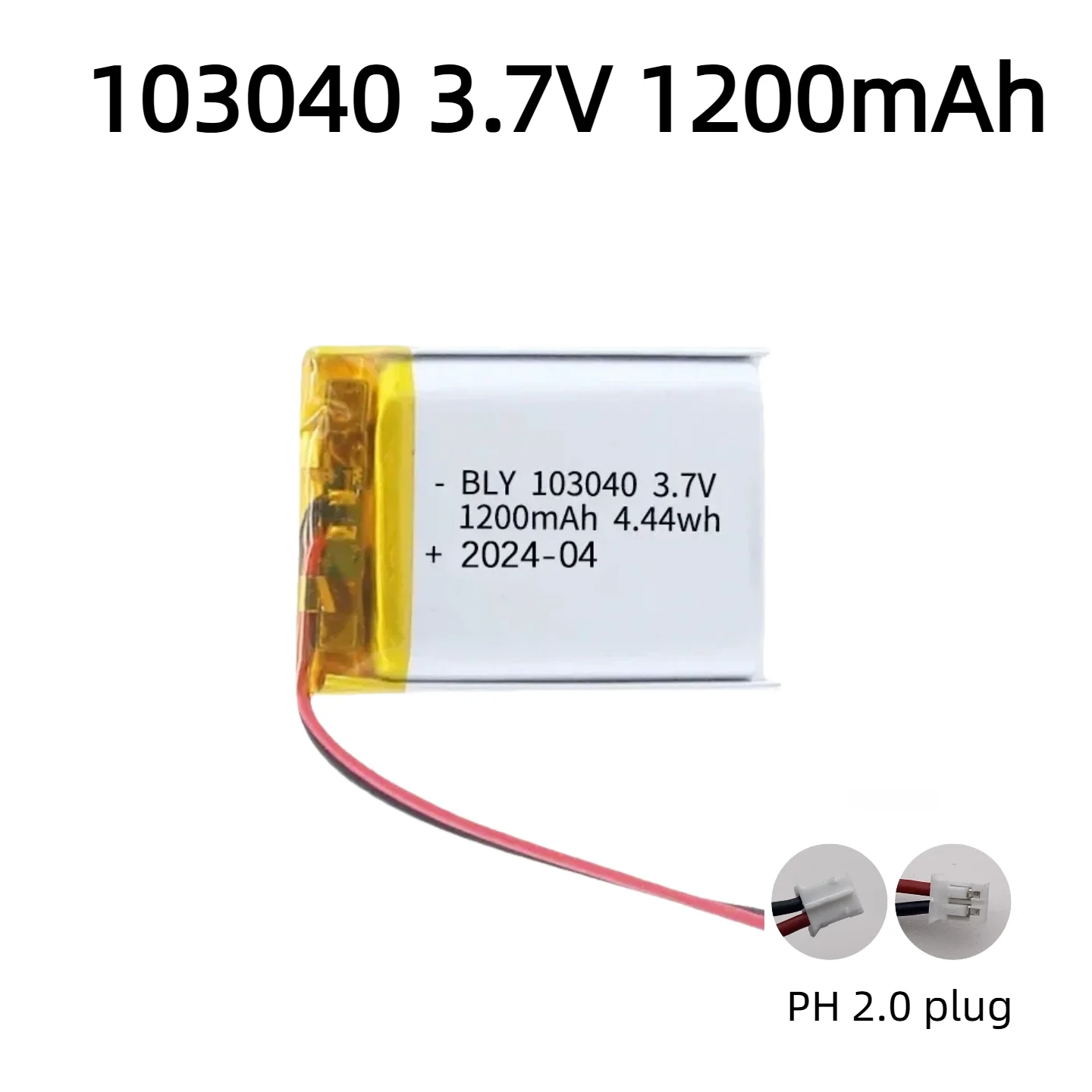 

103040 3.7V 1200mAh Rechargeable Polymer Lithium Battery for GPS Navigator, Bluetooth Headset, PS4 Accessories and DIY Tools