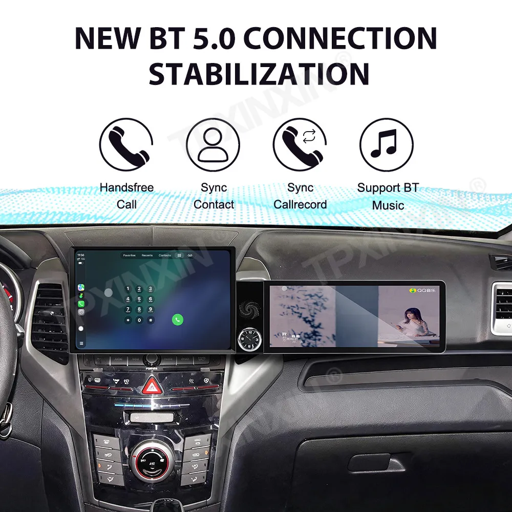 For SsangYong Tivoli Matte Black 2015-2019 Android Car Radio Multimedia Video Carplay Autoradio Stereo GPS Navigation Head Unit