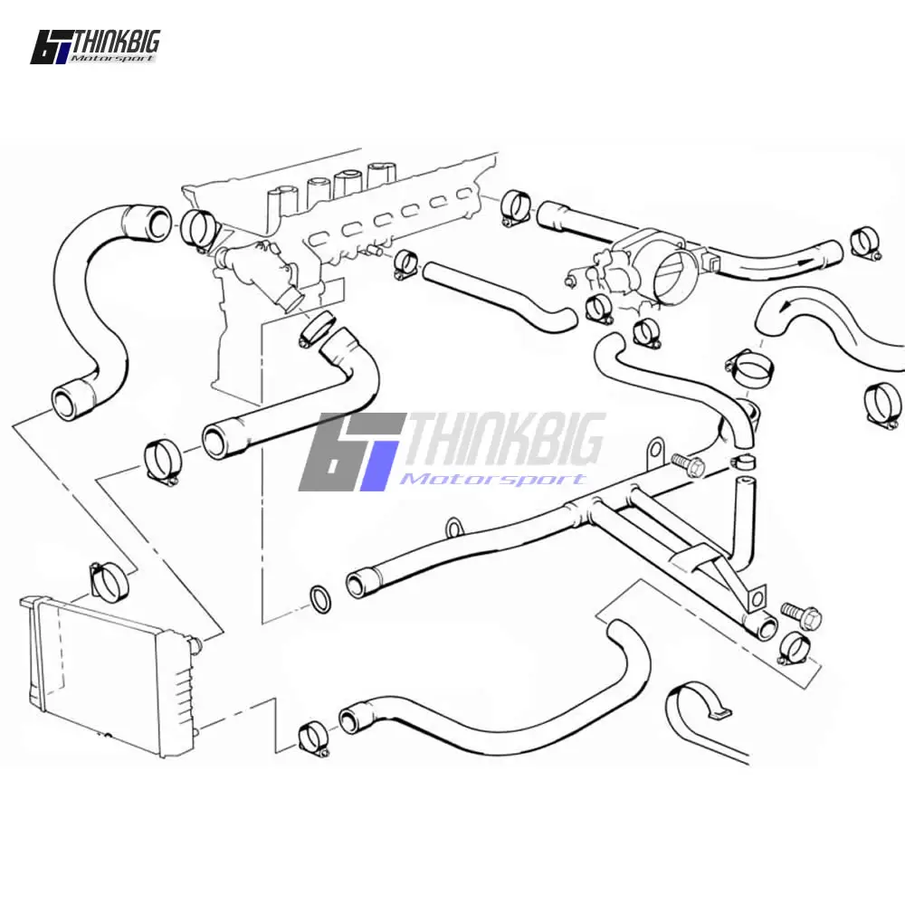 Silicone Radiator Hose Kit For 1989-1999 BMW E36 M3/320i/323i/325i/328i S50/S52/M50/M52 (Only US Model) (9pcs)