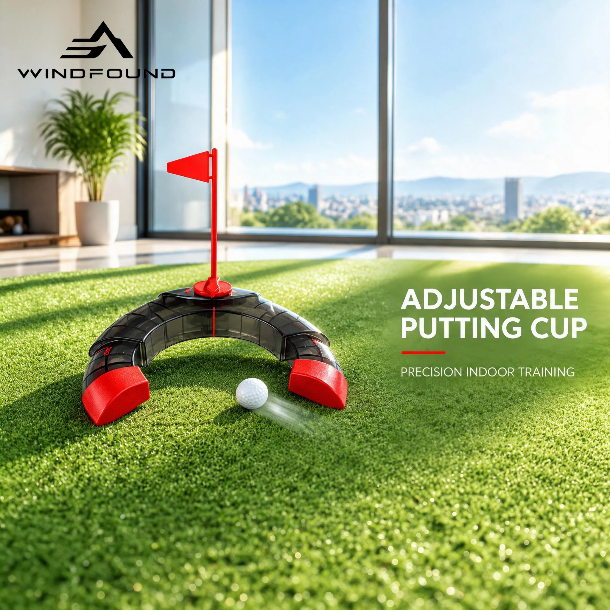 Golf Putting Trainer Adjustable Putting Cup Indoor Putting Green Hole Cup Practice Aid for Home Office
