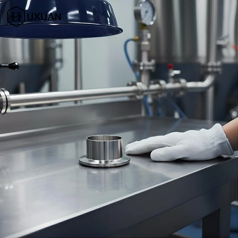 304 Stainless Steel Sanitary Weld Pipe Fitting Clamp Ferrule Welding Connection For Food Beverage Pharmaceutical Industry