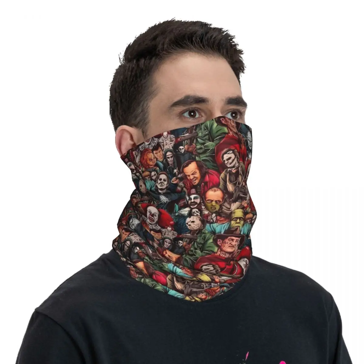 Horror Bandana Hals abdeckung Wickels chal Sturmhaube Radfahren Unisex Erwachsenen atmungsaktiv