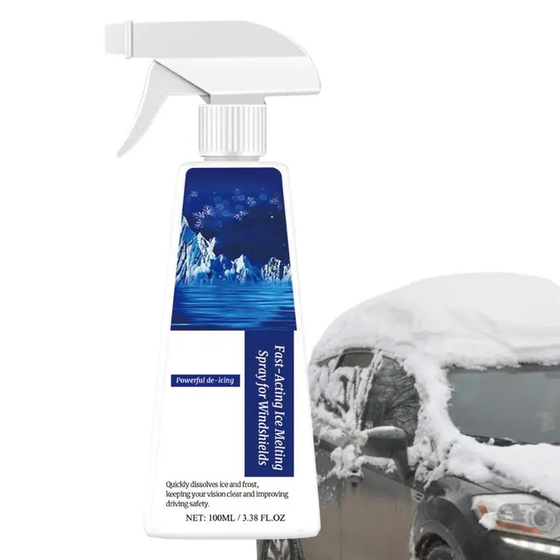 Deicer Windshield Spray Car Windshield Deicer Spray 100ml Defrost Spray Windshield Anti Frost Window Spray Car Supplies Fast