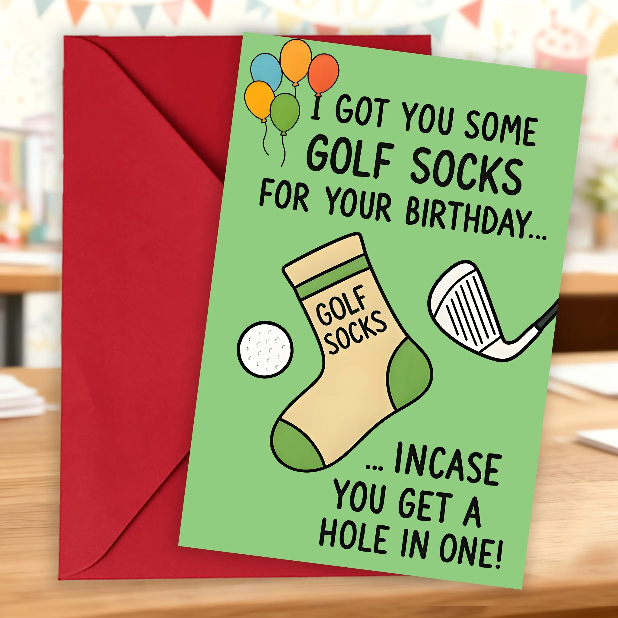 1 lustige Golf-Geburtstagskarte für Golfer – humorvolle „Fore!“-Karte Design „Bester Papa“