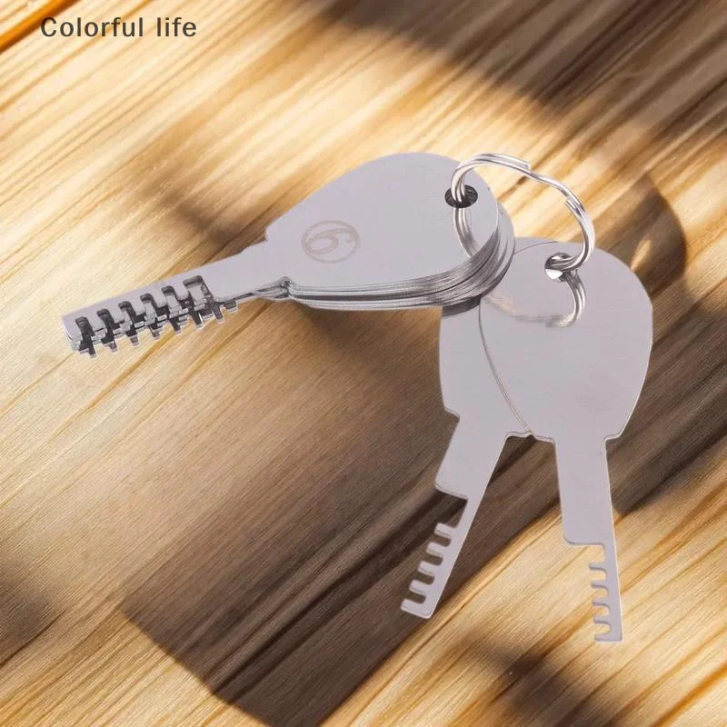 Um conjunto de ferramentas de reparo de fechadura HUK de aço inoxidável com 9 funções múltiplas e chave em branco