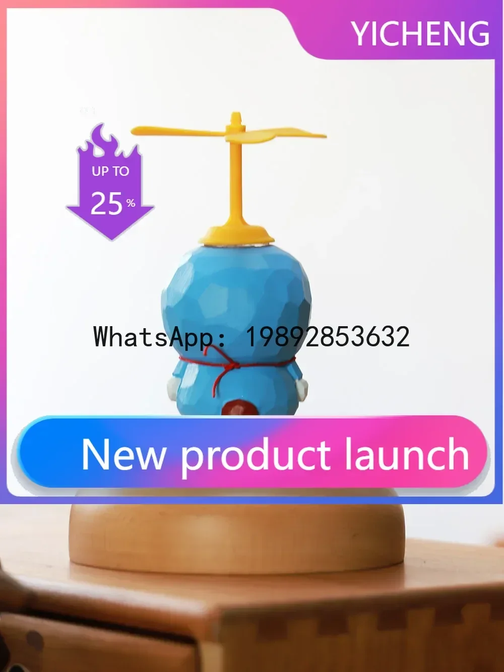 

AB3 Ornament Solid Wood Balloon Wooden House Office Desktop Gift