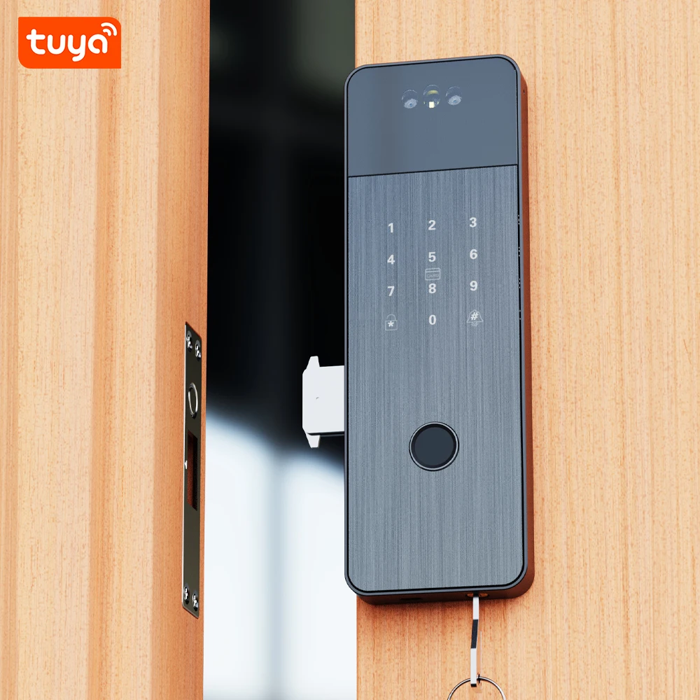 Advanced Glass Door Lock Tuya Smart WiFi Facial Recognition Digital Intelligent Lock for Office