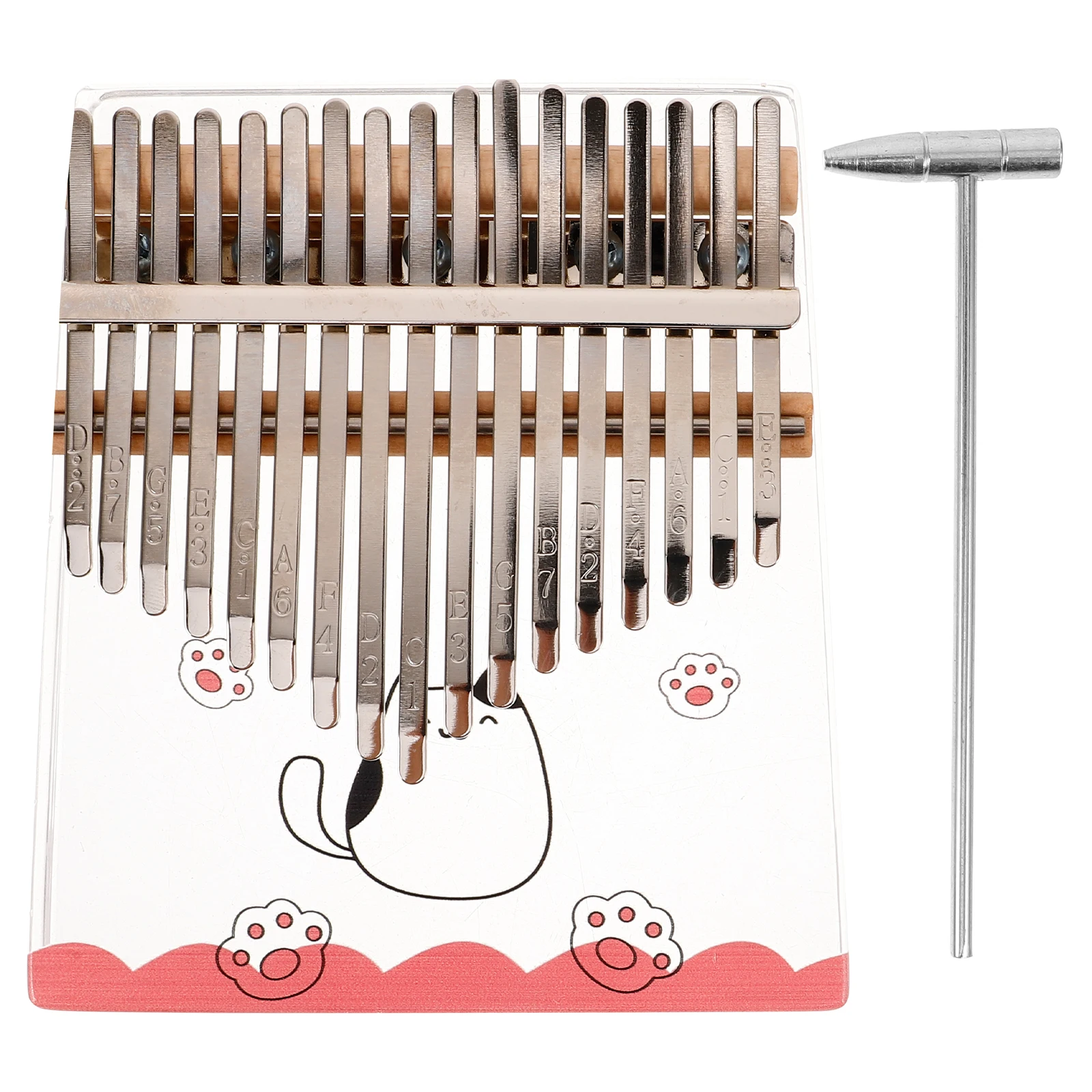 

Thumb Kalimba Cute Finger Piano Crystal Instrument for Beginner Beginners Steel