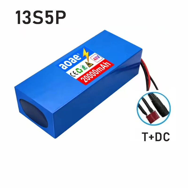 48V 13S5P Electric Scooter Battery  20Ah 18650 Grade-A Cells 1500W Built-in BMS XT60 JST High Capacity Long Range Safe & Durable