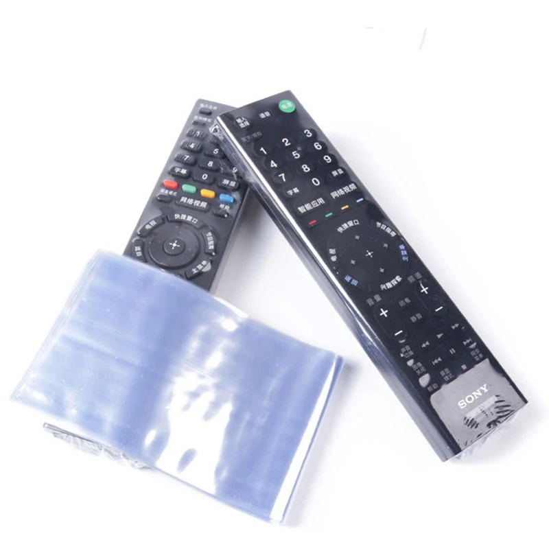 10PCS Transparent Shrink Film Bag Anti-dust Protective Case Cover for TV air conditioner remote Control shrink plastic sheets view 5